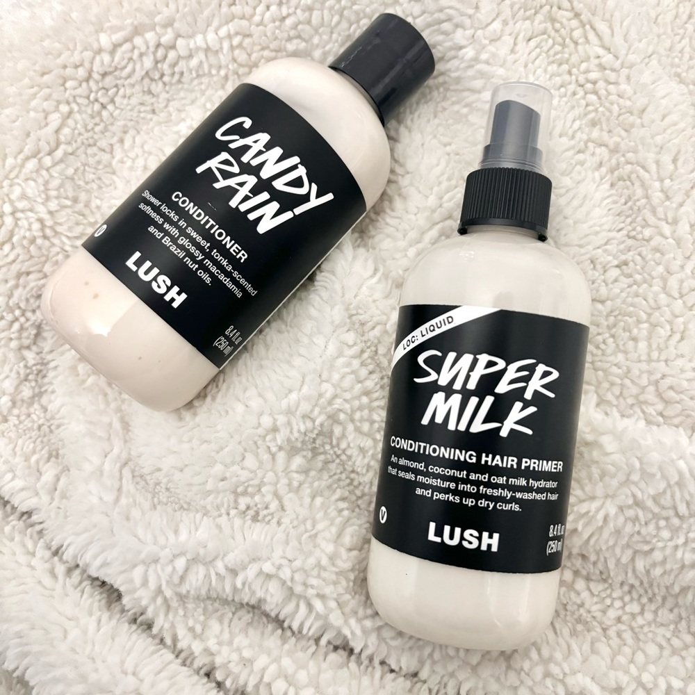 LUSH BUNDLE! NEW Super-milk & Candy Rain Conditioners